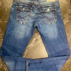 True Religion Blue Slim Straight Men's Jeans. Size 36X32 VGC